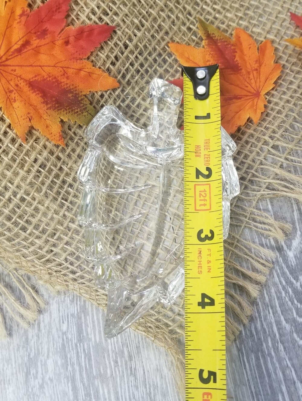 Vintage Crystal Leaf Trinket Dish - Picture 5 of 6
